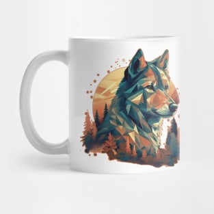 Abstract wolf Mug